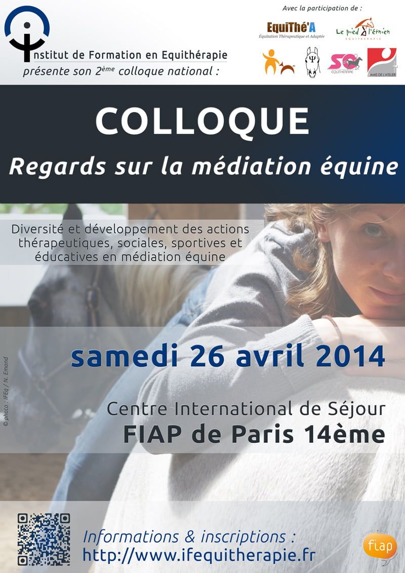 Affiche du colloque 2014 : Regard sur la médiation équine